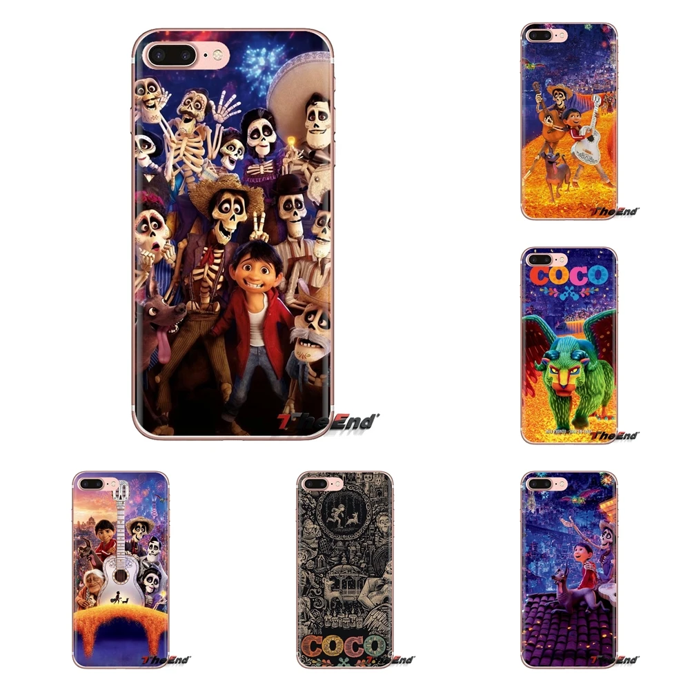 Transparent Soft Shell Covers For Samsung Galaxy S3 S4 S5 Mini S6 S7 Edge S8 S9 S10 Plus Note 3 4 5 8 9 coco mexican skull |