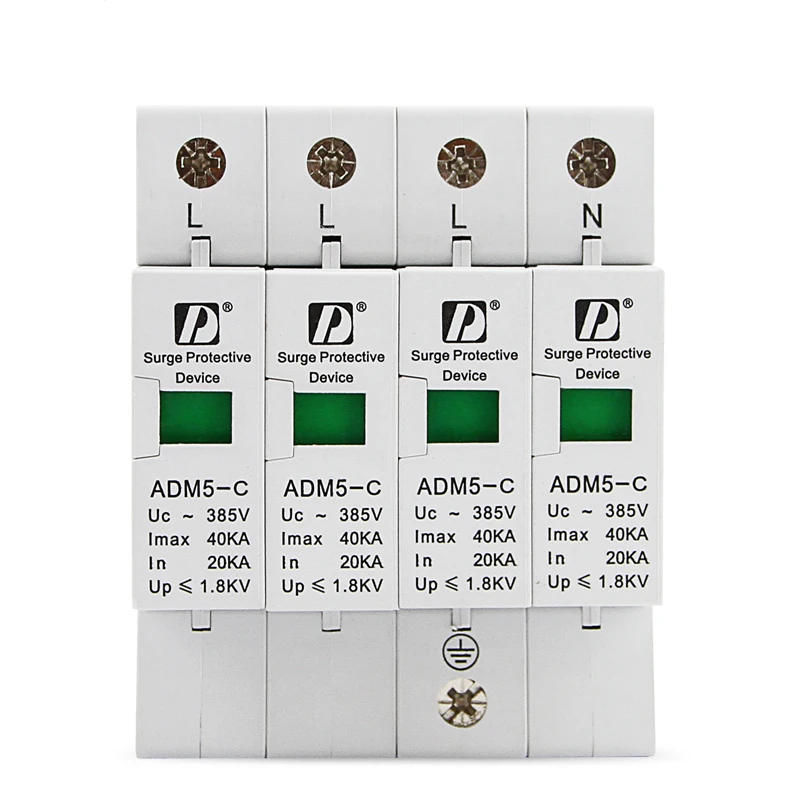 2 шт./лот 4P 20 40kA 380V AC Din Rail SPD устройство защиты от перенапряжения низкого