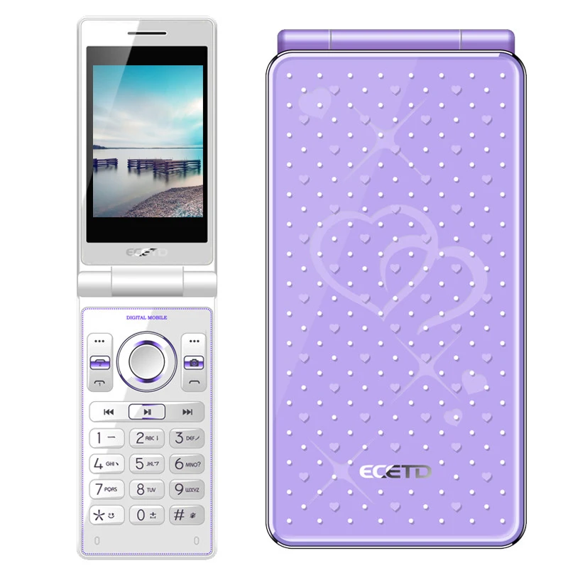 Ecetd e199 сотовый телефон фиолетовый цвет съемная батарея 2 г gsm 900/1800/1900 1 камера