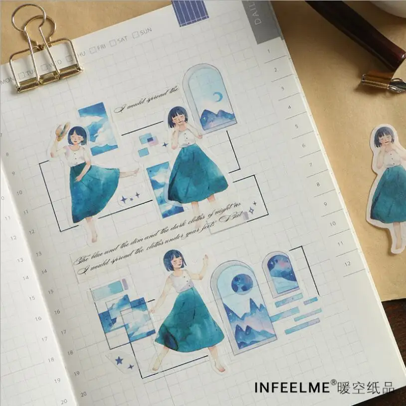 40 шт./лот винтажные учебные предметы мини-наклейка украшение сделай сам