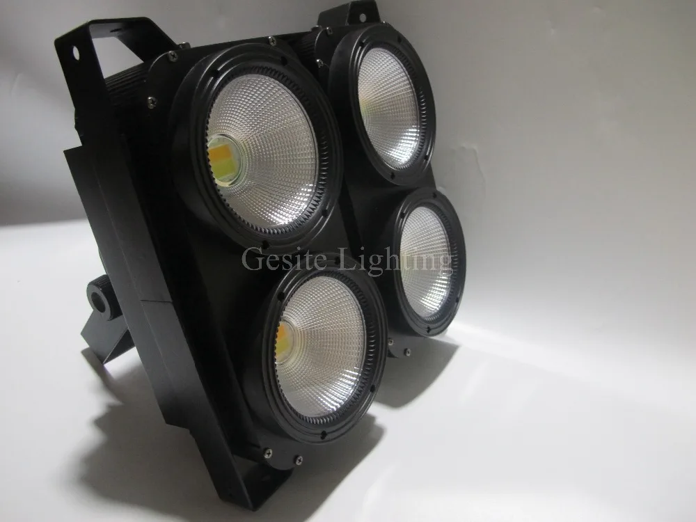 Дешевые DJ Дискотека Свадьба LED аудитория Porojector 4 шт. 100 Вт один WW COB Blinder свет | Лампы