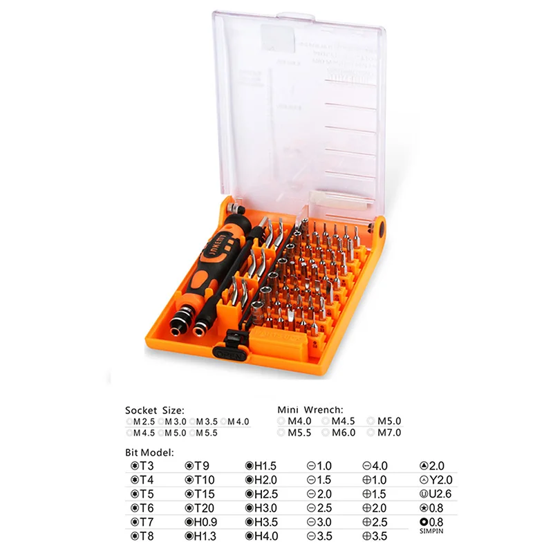 JAKEMY JM-8150 fast disassembly phone laptop repair kit Screwdrivers Hand tools set for Phone Computer Remote control car Repair |