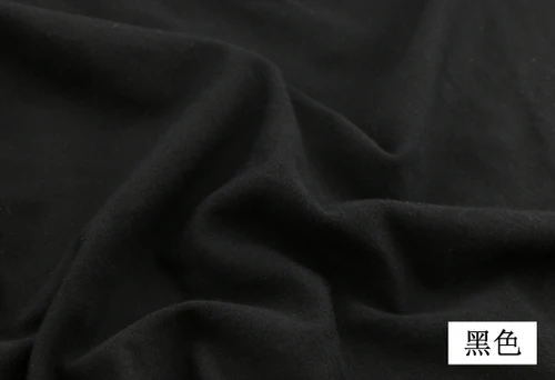 Black 40S хлопок стрейч трикотажная махровая ткань летний свитер футболка толстовка ткань - Цвет: Black