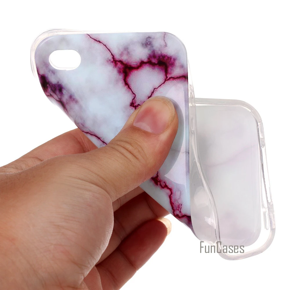 Для iphone 4S чехол силиконовый мягкой ультра тонкий ТПУ Мрамор узор сзади телефон