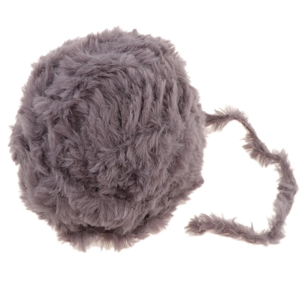 32 метра мягкая полиэфирная пушистая пряжа из искусственного меха ресницы для