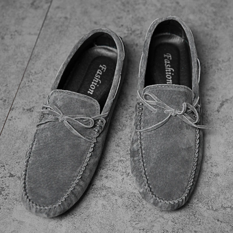 Мокасины мужские кожаные повседневная обувь Замшевые слипоны Лоферы Для мужчин