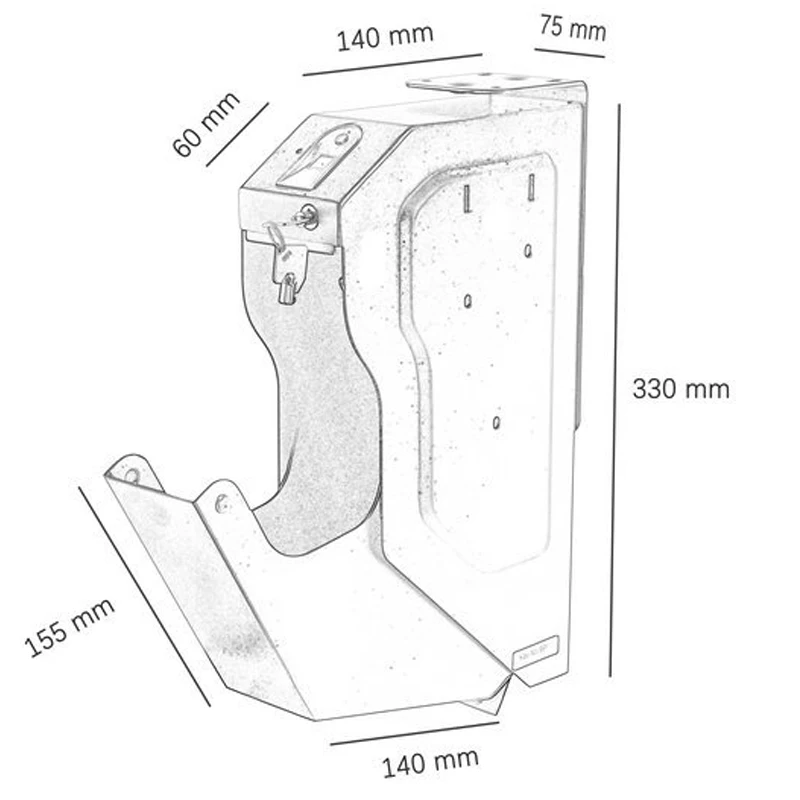 2020 Сейф для оружия биометрический и запасной замок ключей сейф пистолета