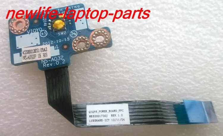 Оригинальная плата питания для Y510P флэш-плата NS-A032 qiqy6 _ power_board_fpc NBX0001730J тест