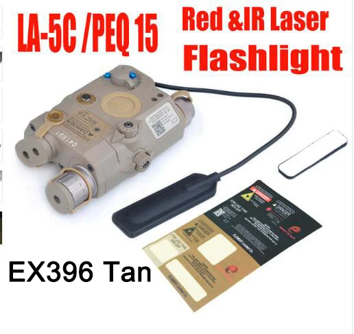 Серый WIPSON Airsoft вспышка светильник SF PEQ LA-5C UHP зеленый и ИК лазерный тактический светильник комбо с дистанционным управлением светильник задний переключатель - Цвет: Серый