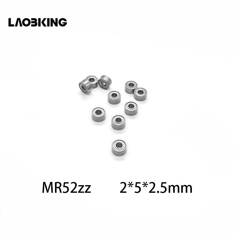 10 шт. MR52 Z 2X5X2,5 мм низкоскоростные мини Глубокие шаровые подшипники Миниатюрные MR52ZZ MR52Z L-520ZZW52 2*5*2,5 мм Новинка