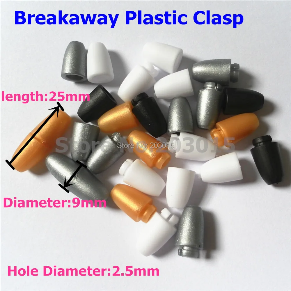 (4 цвета) 100 шт. пластиковые застежки сделай сам для ожерелья силиконовые