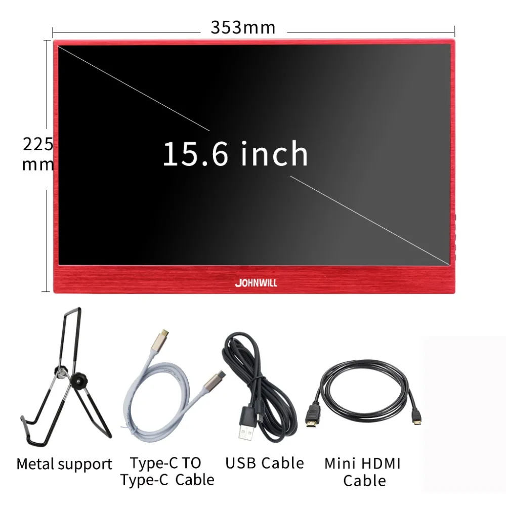 4K портативный монитор 15,6 дюймов 3840X2160 ips lcd 2HDMI DP type-C 60FPS видео для ПК PS4 Pro/xbox One X/малиновый пирог/ноутбук