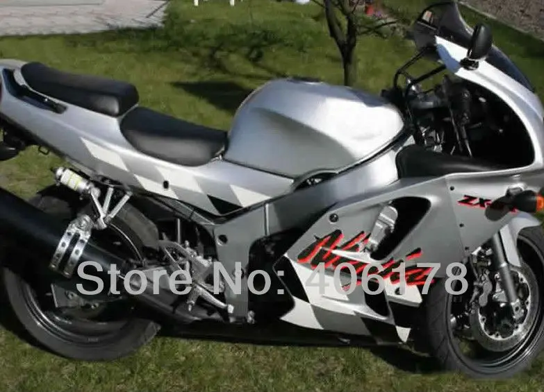 

94-97 ZX 6R обтекатель комплект для Kawasaki Ninja ZX6R обтекатель 1994 1995 1996 1997 ZX-6R Серебряный мотоцикла кузовов обтекатели