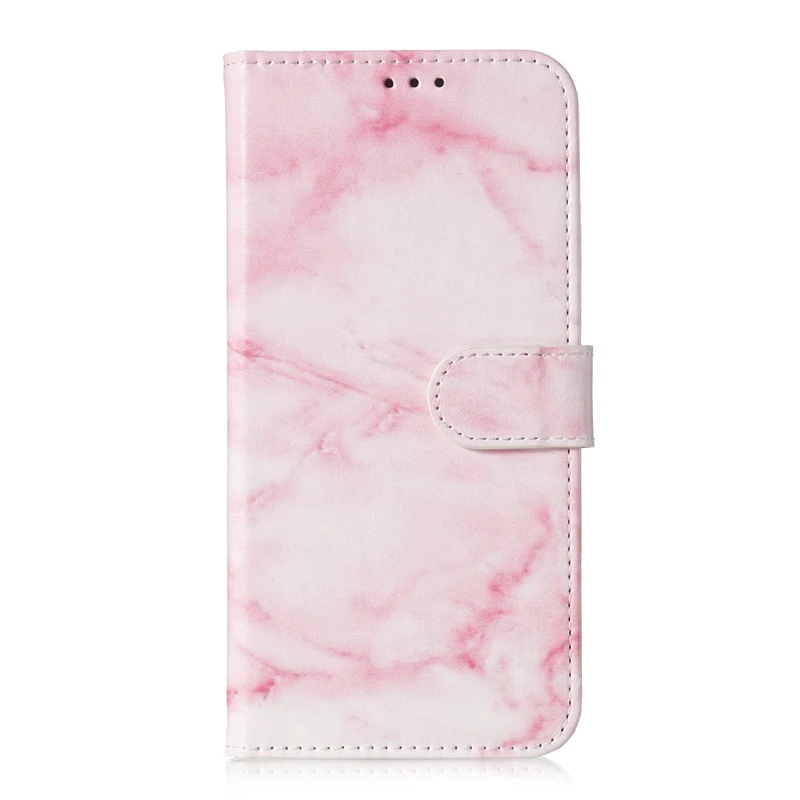 Marble Leather Wallet Case For Huawei P30 Pro Samsung S10 S10e J4 J6 plus A7 A9 2018 Honor 10 Lite Stone Flower Butterfly 1pcs |