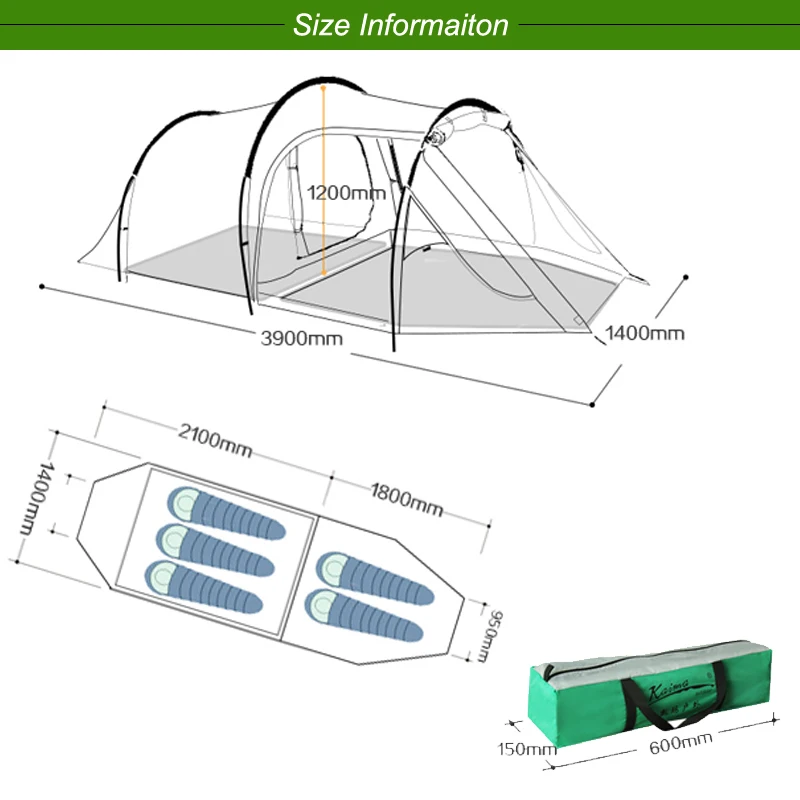 палатка Открытый Палатки Семейный Праздник Путешествия Палатка 3 4 Человек Горы с