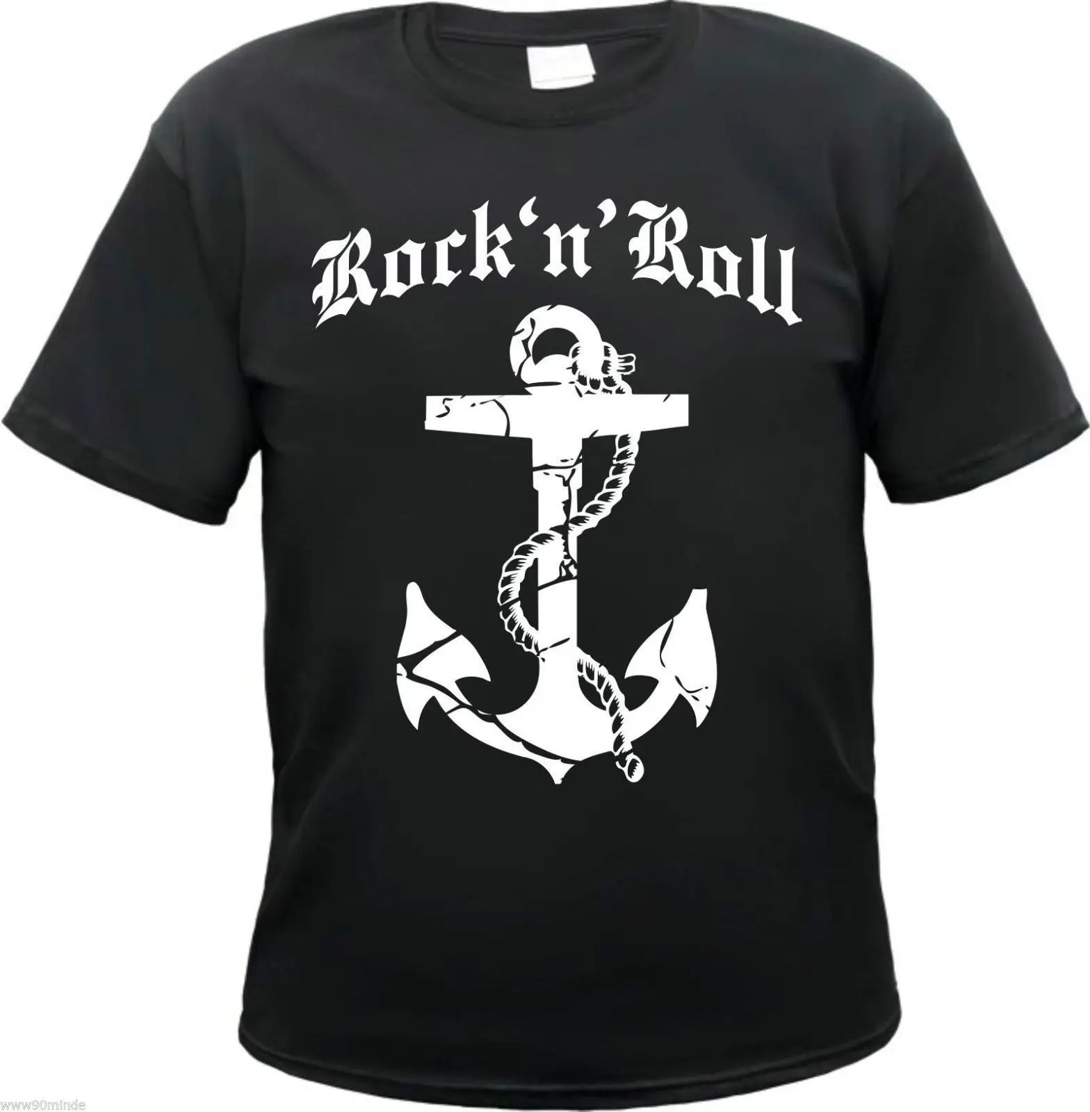 Футболка Rock 'n' Roll с принтом изображением героев мультфильма черного цвета