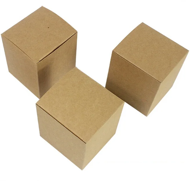 

5x5x5cm Square Blank soap packaging Boxes,Small gift packing cardboard box cube,Kraft paper packaging box 50pcs