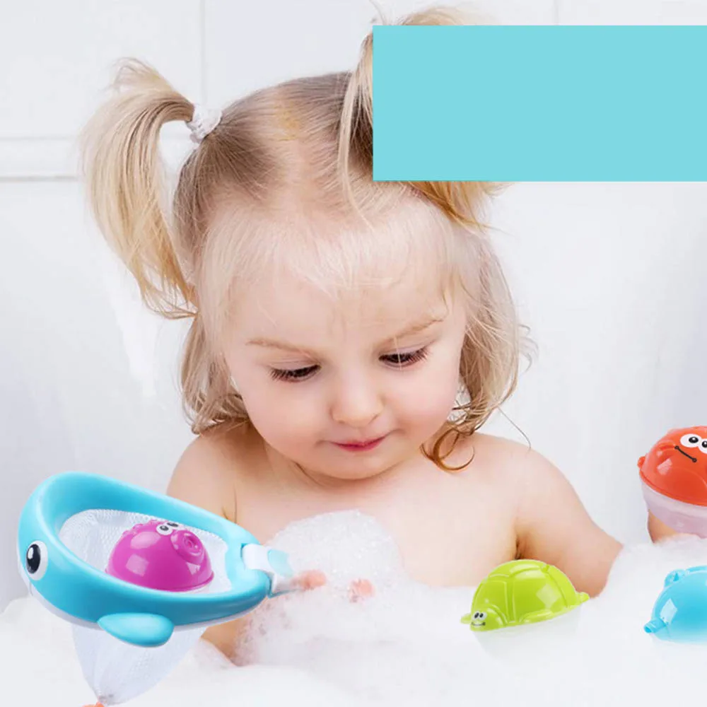 Рыболовная сетевая сумка 2 в 1 детская игрушка для купания шар стрельбы душ с