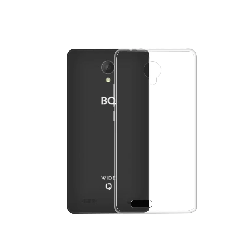 Мягкий силиконовый чехол для BQ 5515 широкий 5 дюйма черный и прозрачный мягкий из