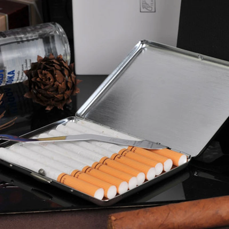 High Quality Copper Cigarette Case Box Metal Tobacco Holder for 10 Cigarettes of 100mm Long Дом и сад