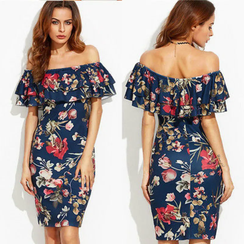 Женское платье карандаш винтажное коктейльное мини с цветочным принтом и