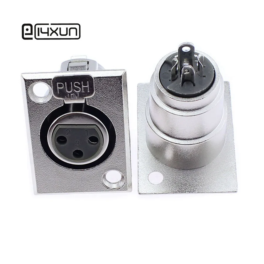 EClyxun 1 шт. XLR 3 контактный микрофон Микрофон Блокировка аудио разъем Гнездовой