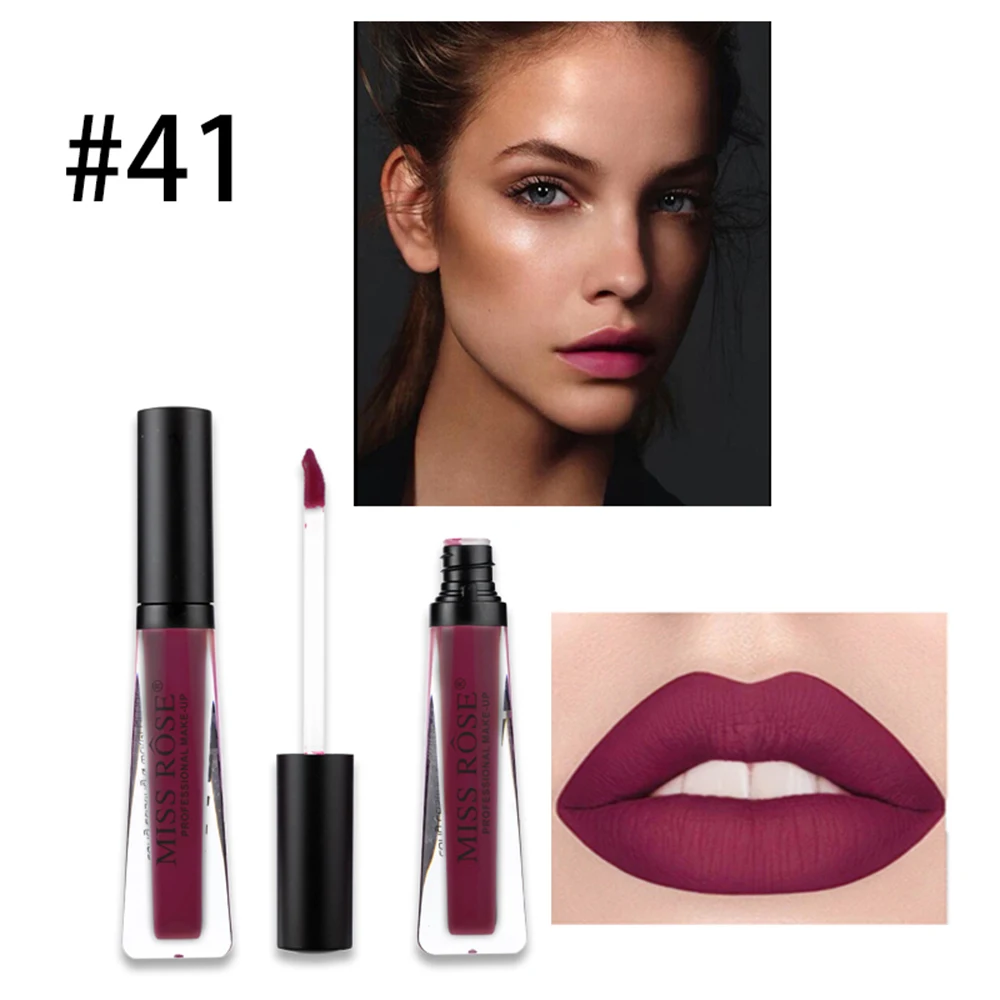 MISS ROSE водостойкая губная помада для макияжа с гиалиновой трубкой долговечная