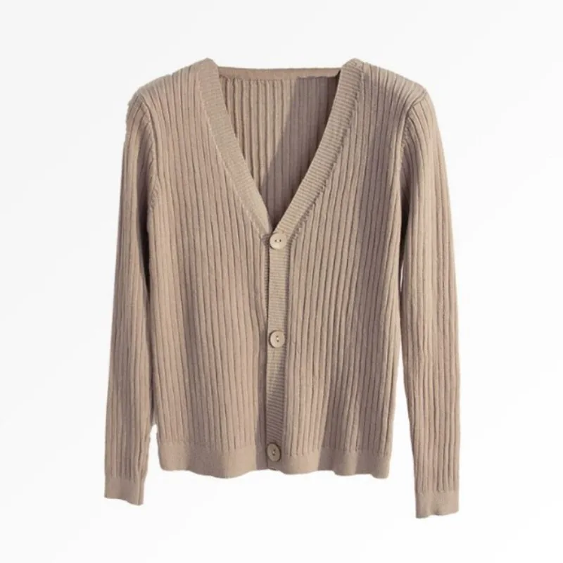 OLGITUM 2019 Autumn/Winter Short Cardigans Sweater Women Long Sleeve Solid Knitted For Female |