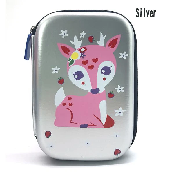 Silver deer Пенал Estuche Эсколар Kalemlik животного КАЛЕМ Kutusu Estuches Para El колеги коробка школы Kawaii карандаш большой единорог - Цвет: Silver deer