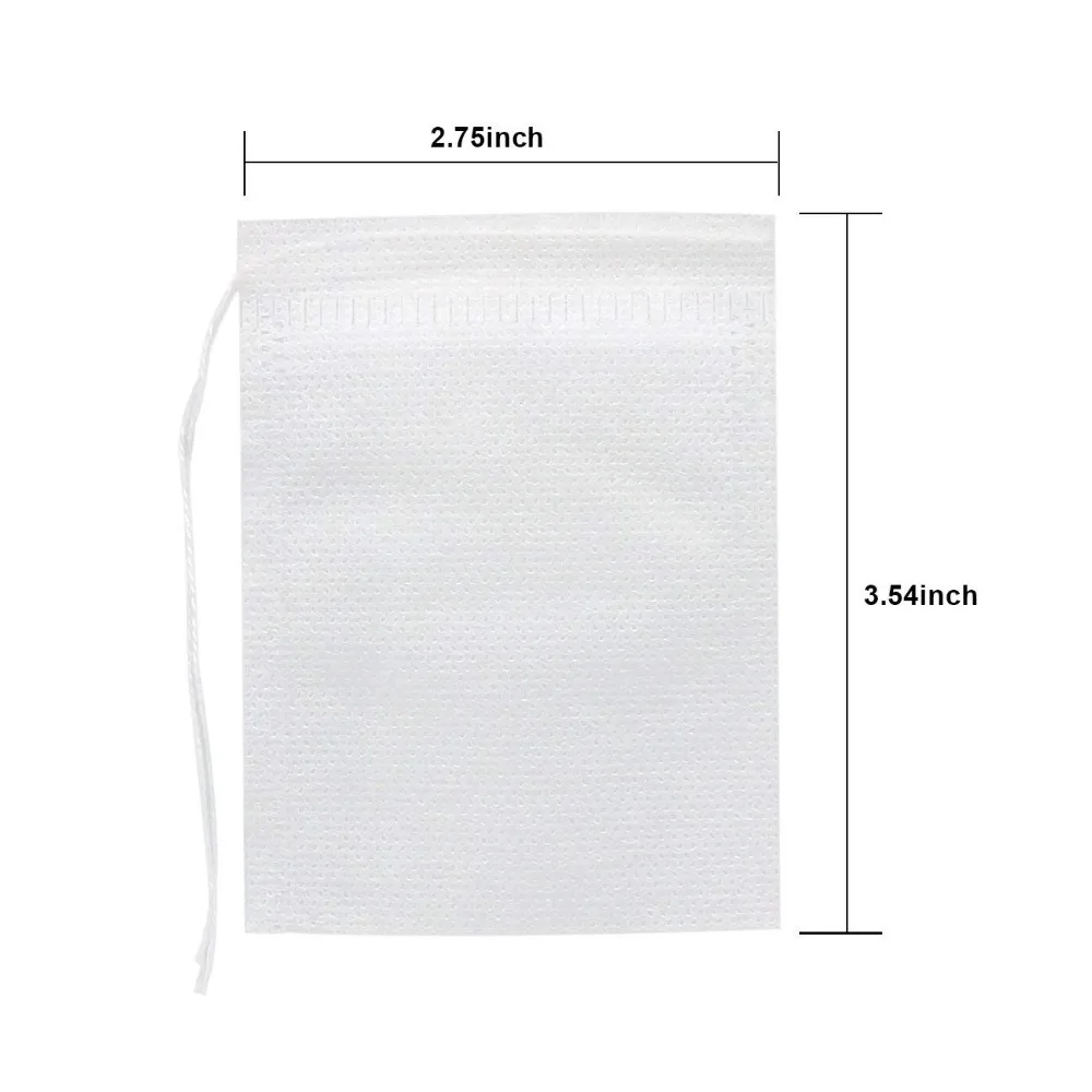 100Pcs/lot Disposable Empty Scented Tea Bag Green Tea Teabag With String Heal Seal Filter Paper For Herb Loose Tea Bolsas
