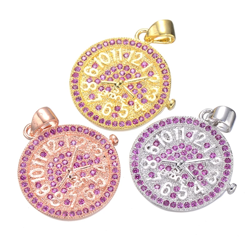 Роскошный дизайнерский круглый кулон Стразы с микрозакрепкой из циркония для
