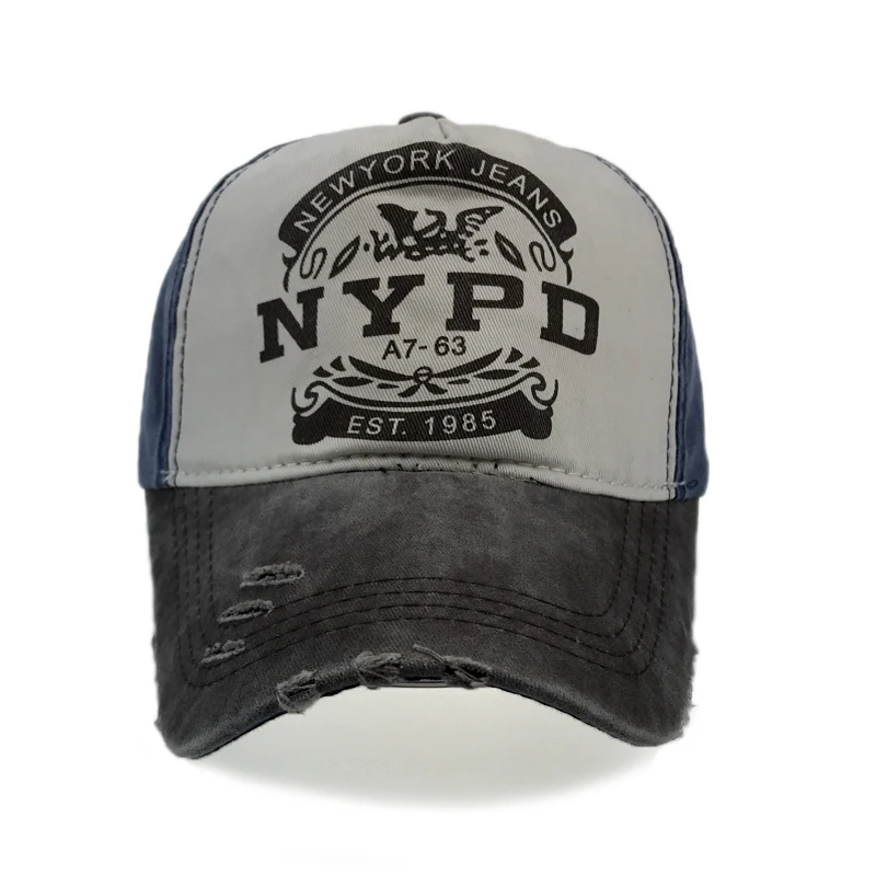 Ретро Бейсбол Кепки Fit установлены шляпа nypd Для мужчин Snapback мыть женщин Bone Dad Hat