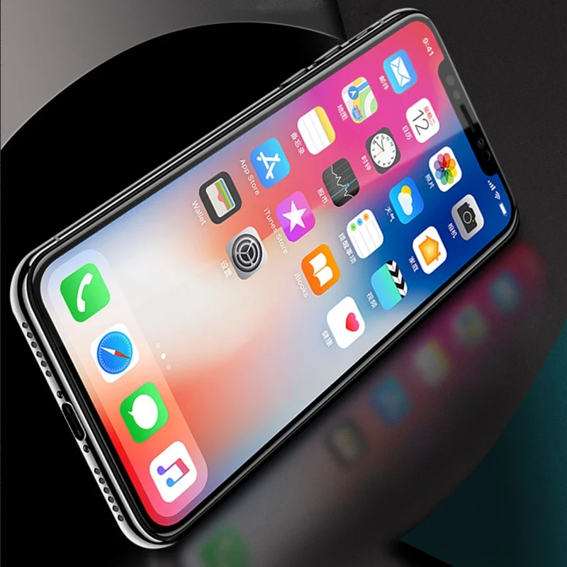 5D изогнутое закаленное стекло для iPhone X защита экрана Защитное 6 6S 7 8 Plus 10 на