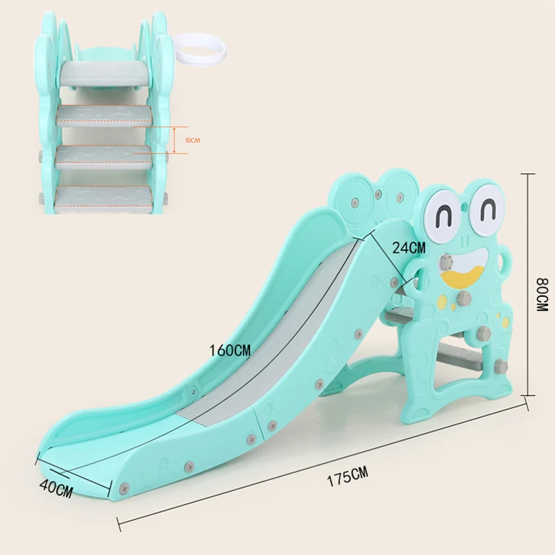 Детская лягушка горка игрушка для игры дома и на улице Толстая Kindergarden игровая