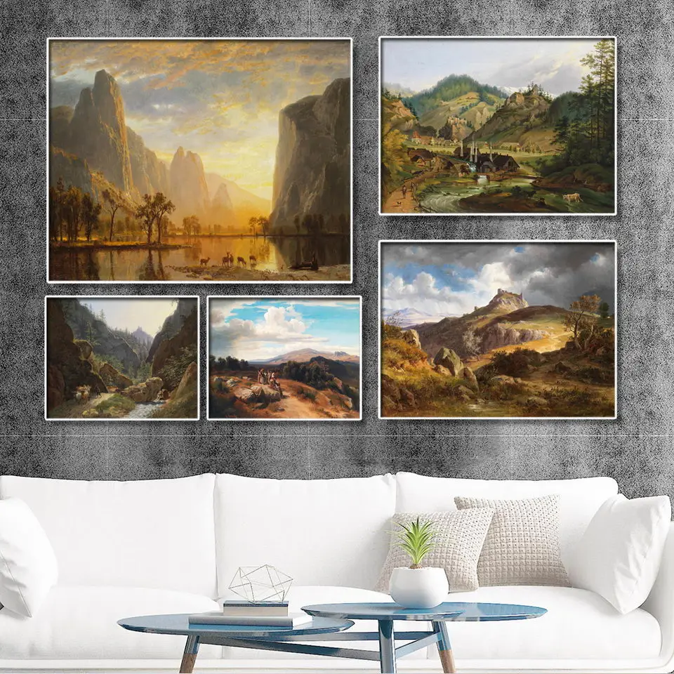 Vinsonloud украшение для дома печать холст картина настенные художественные картины маслом без рамки рисунки пейзаж живопись растительные цветы