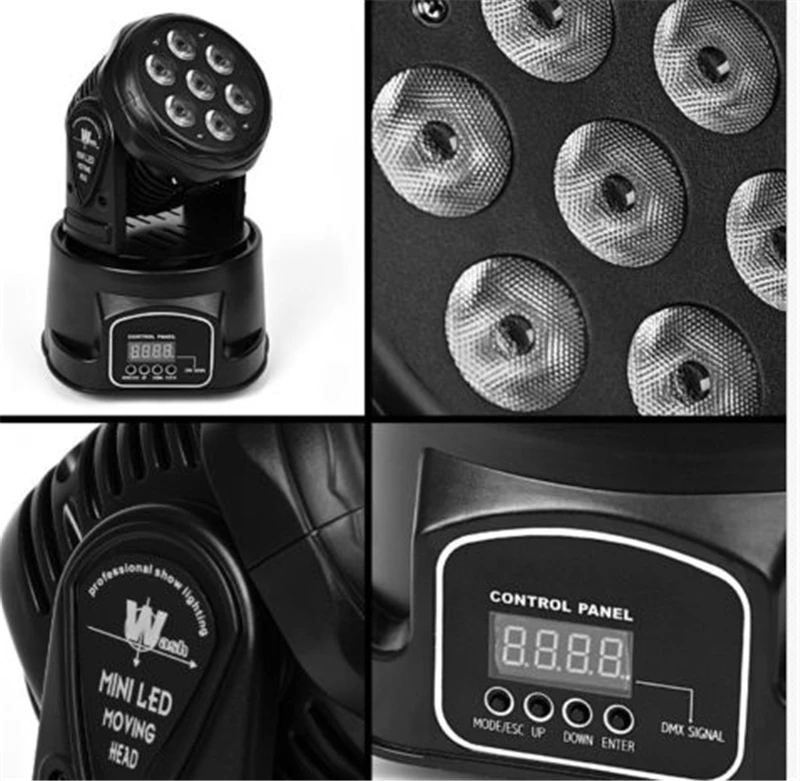 Быстрая доставка светодиодные движущиеся головы мини мытья 7x12 Вт RGBW Quad с