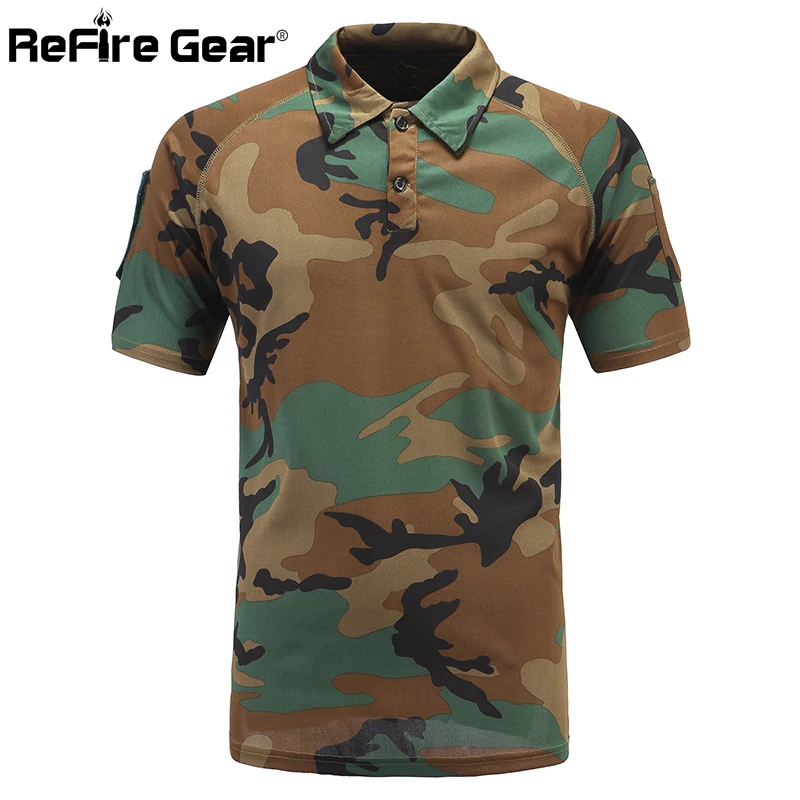 Мужская тактическая футболка ReFire Gear летняя камуфляжная дышащая в стиле милитари