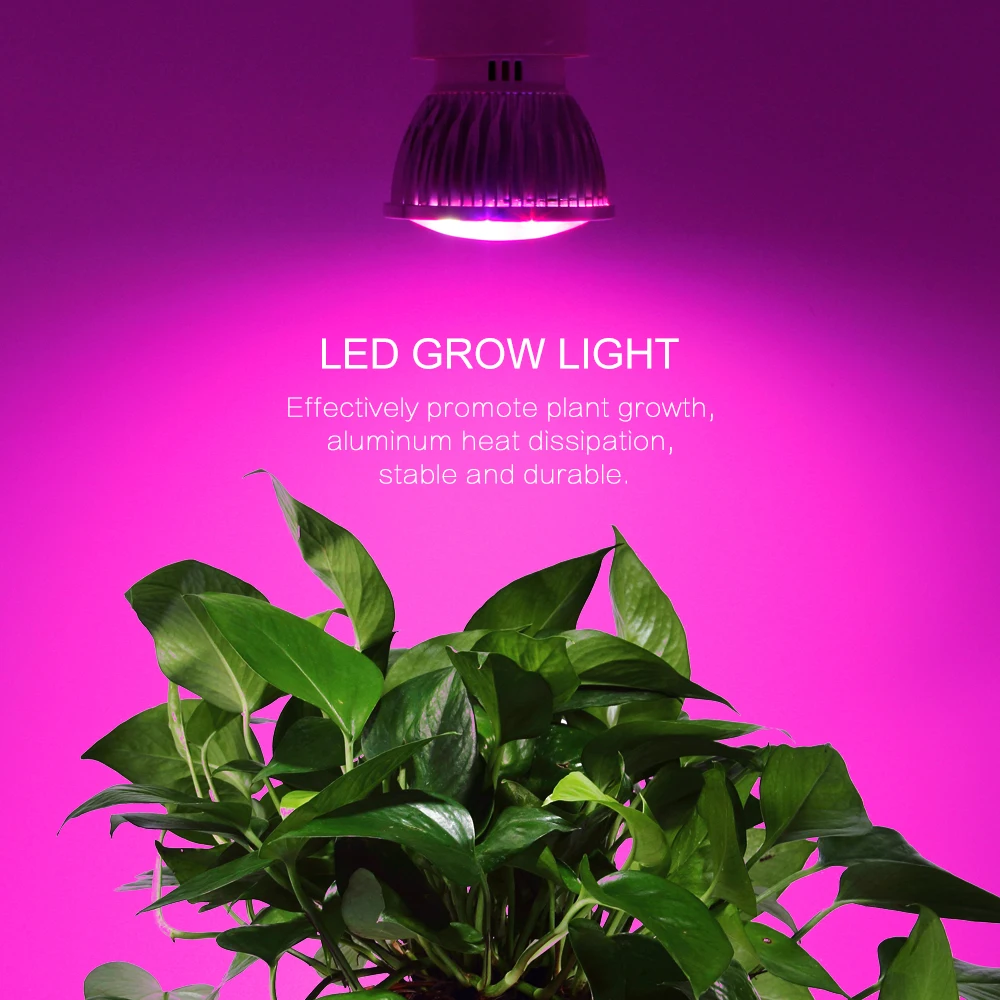 10 шт. Новинка 2017 года SMD 5730 светодиодный Grow Light AC85 265V полный спектр E27 для