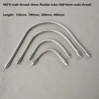 2 шт.лот Штекерный винт m8 + наружная резьба мягкий светильник лый металлический гибкий канал металлический шланг гусиная шея змеиная трубка Зажимная лампа