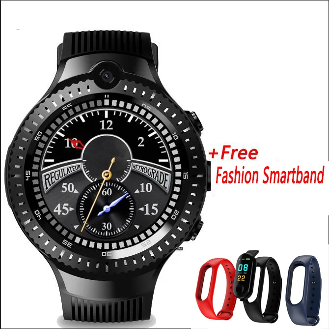 Add Free Gift band Zeblaze Thor 4 Dual 4G Global Band смарт-часы GPS/GLONASS android часы четырехъядерный автономный музыкальный смарт-помощник умные часы для мужчин - Цвет: Add Free Gift band
