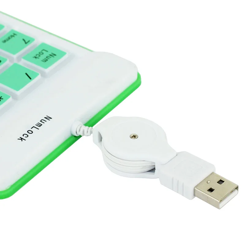 Тонкая клавиатура JONSNOW 18 клавиш силиконовая Air Touch цифровая проводная с USB