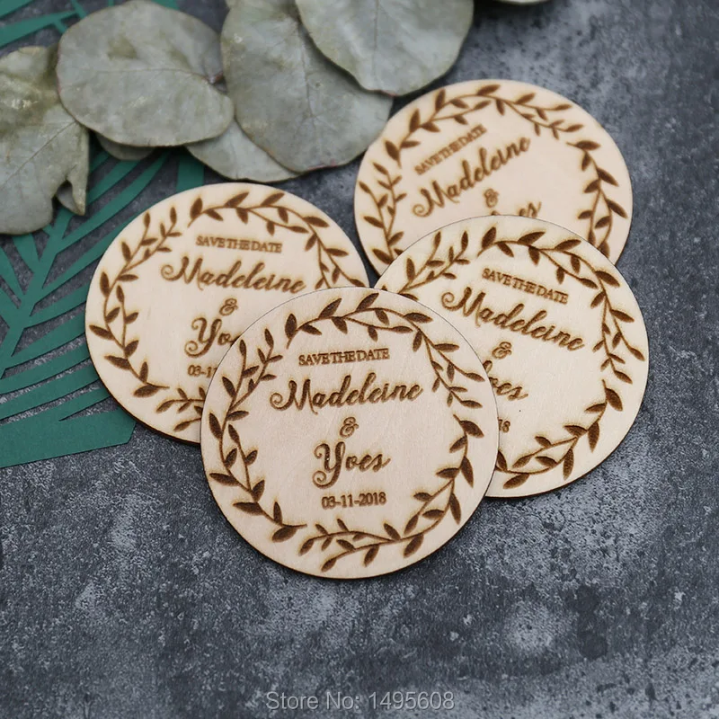 На заказ свадебные магниты для сохранения даты персонализированные приглашения