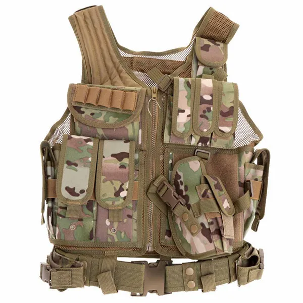 Camouflage 2 Lixada открытый рыболовный жилет военный тактический армейский полиэстер страйкбол военная игра Охота для кемпинга Пешие прогулки рыболовные снасти - Цвет: Camouflage 2