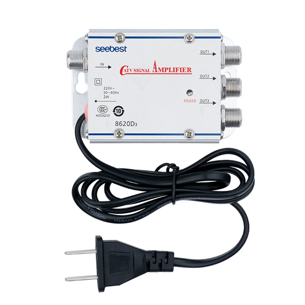 Новый 220 В 1 в 3 из CA ТВ кабель сплиттер усилитель 20dB цифровой антенный сигнала 45 860