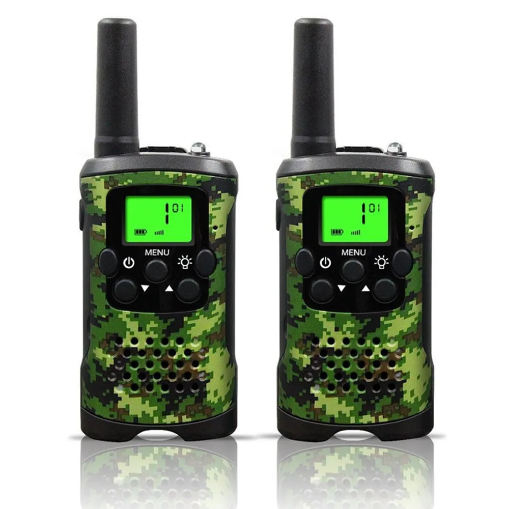 2 способа Детские рации диапазон до 6 км 8/20/22CH FRS/GMRS 400-470 МГц мини игрушечные рации Детские Интерком подарки - Цвет: Green Camouflage
