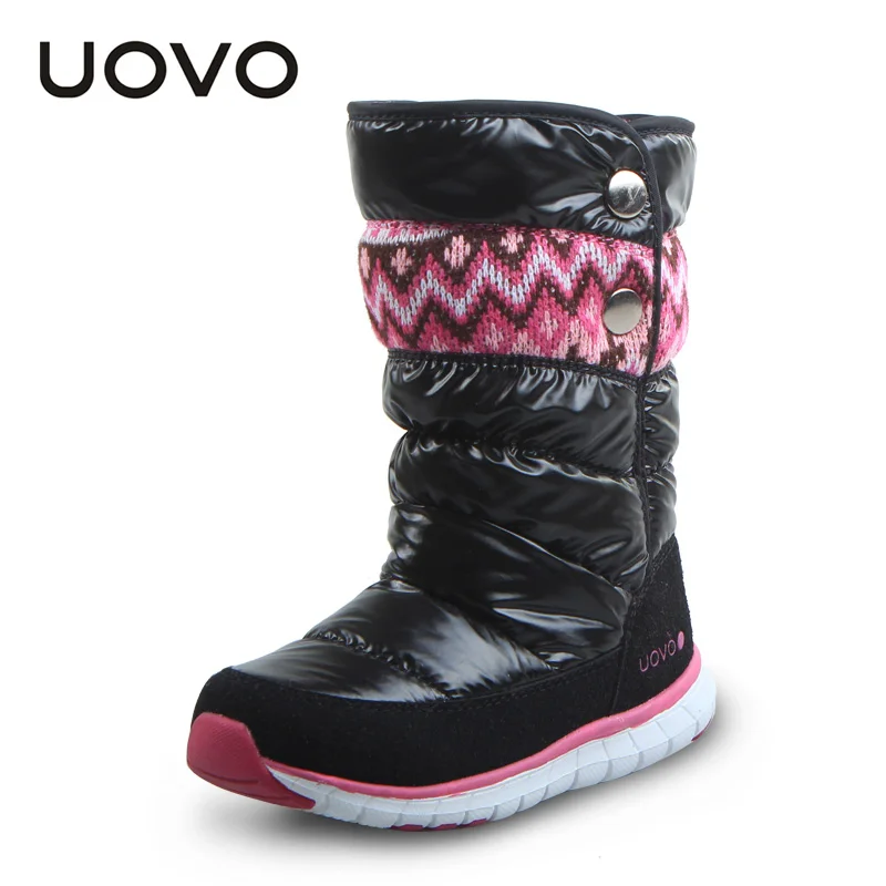 

UOVO Winter Children Shoes Warm and Comfortable Girls Snow Boots Fashion Outdoor Christmas For Female Child size 27-37