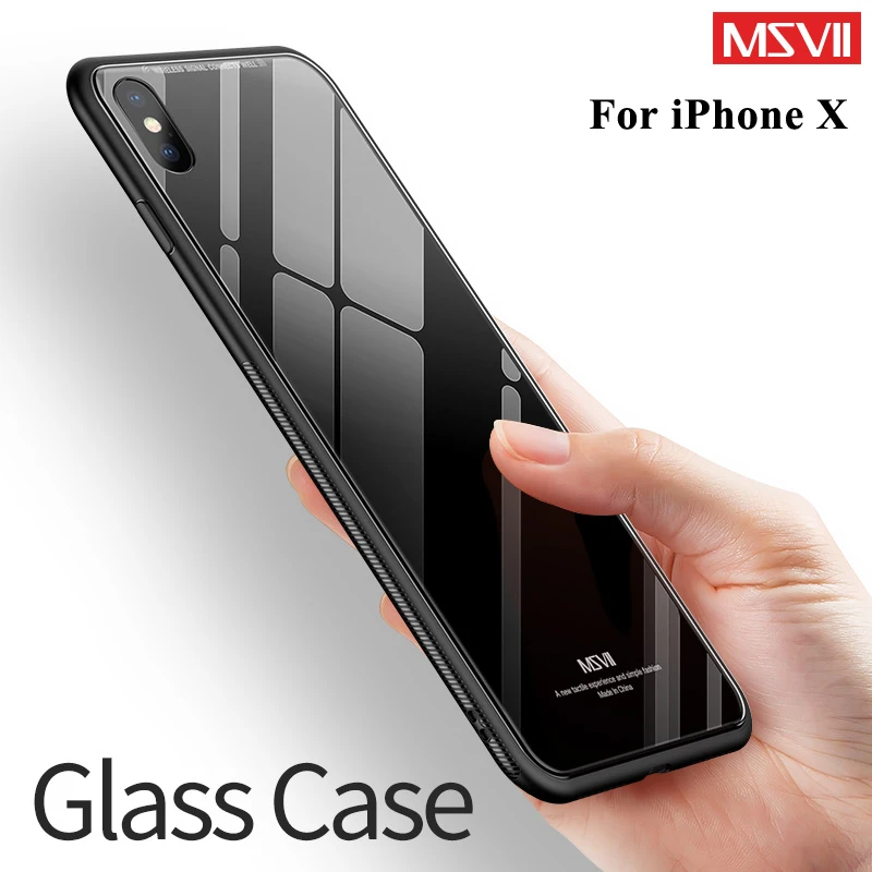 Чехол Msvii для iPhone X XR XS Max чехол Роскошный чехол для iPhone XS Max чехол силиконовый стеклянный чехол для Apple iPhone X S Max чехол s
