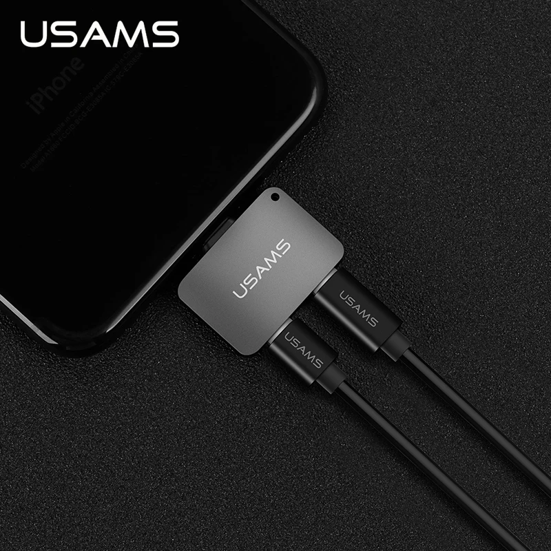Baseus US-SJ138 Dual 2 в 1 Быстрая Зарядка Аудио и Зарядное Устройство адаптер для iPhone 7/7