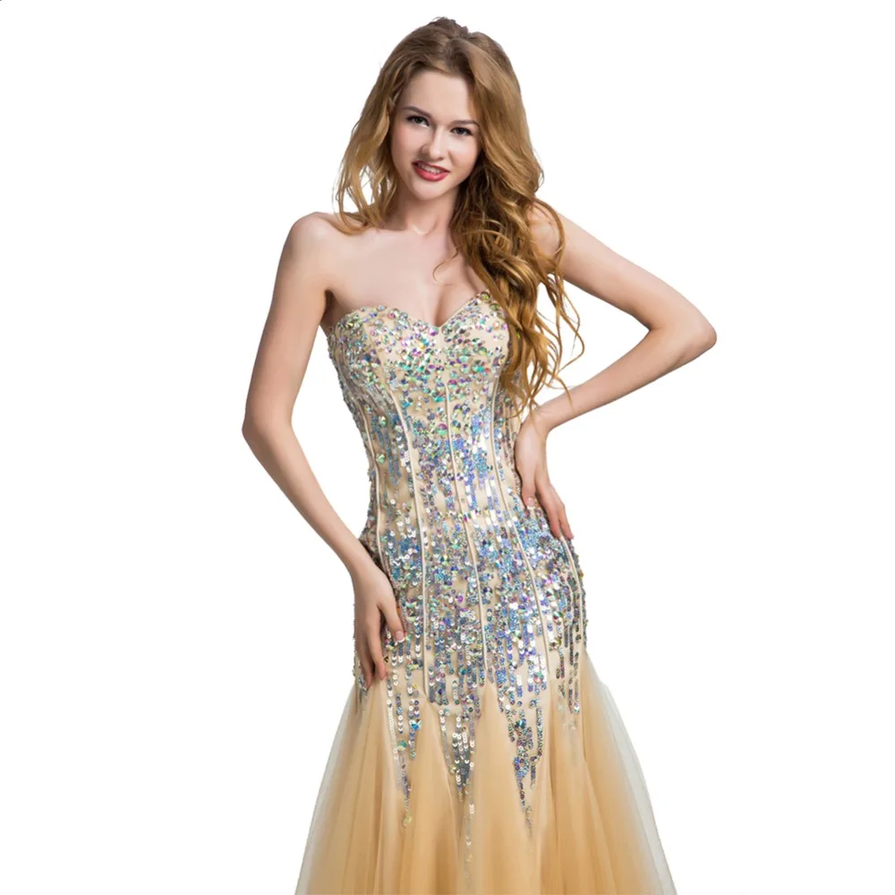 Re14 арт-ню русалки вечернее платье 2016 блестки и кристаллы vestidos феста халат де