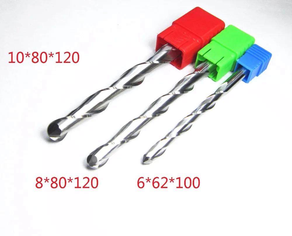 Деревообработка Ø 6 мм 8 10 Экстра длинное лезвие твердосплавные концевые фрезы